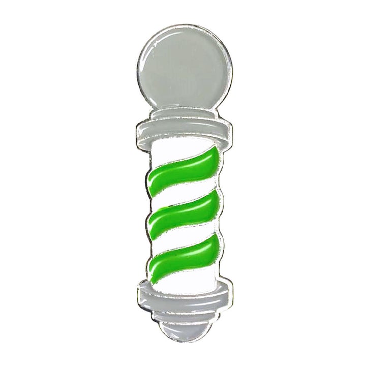 BVandB Barber’s Pole Original Pin (Green/White)