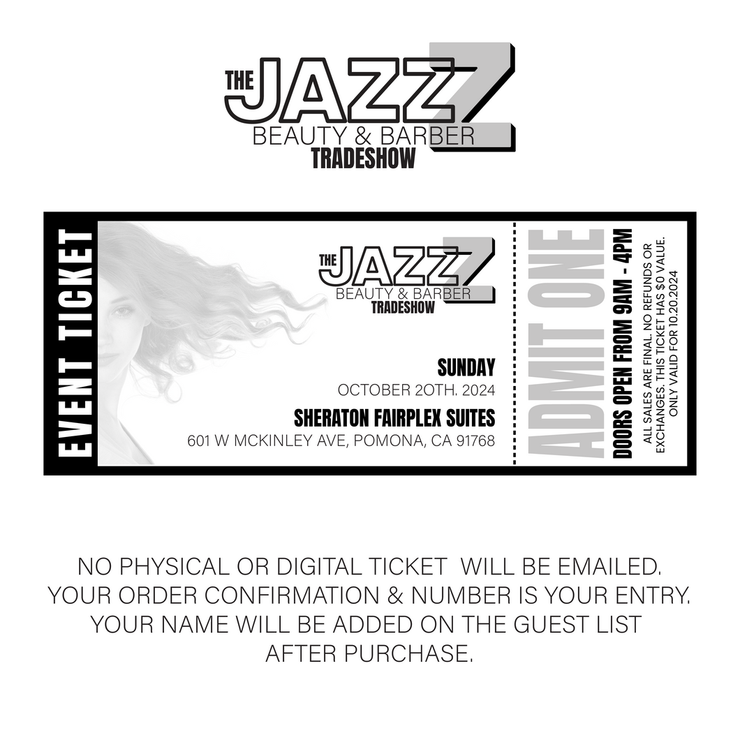 EVENT TICKET - JAZZ Z TRADE SHOW - OCTOBER 20TH