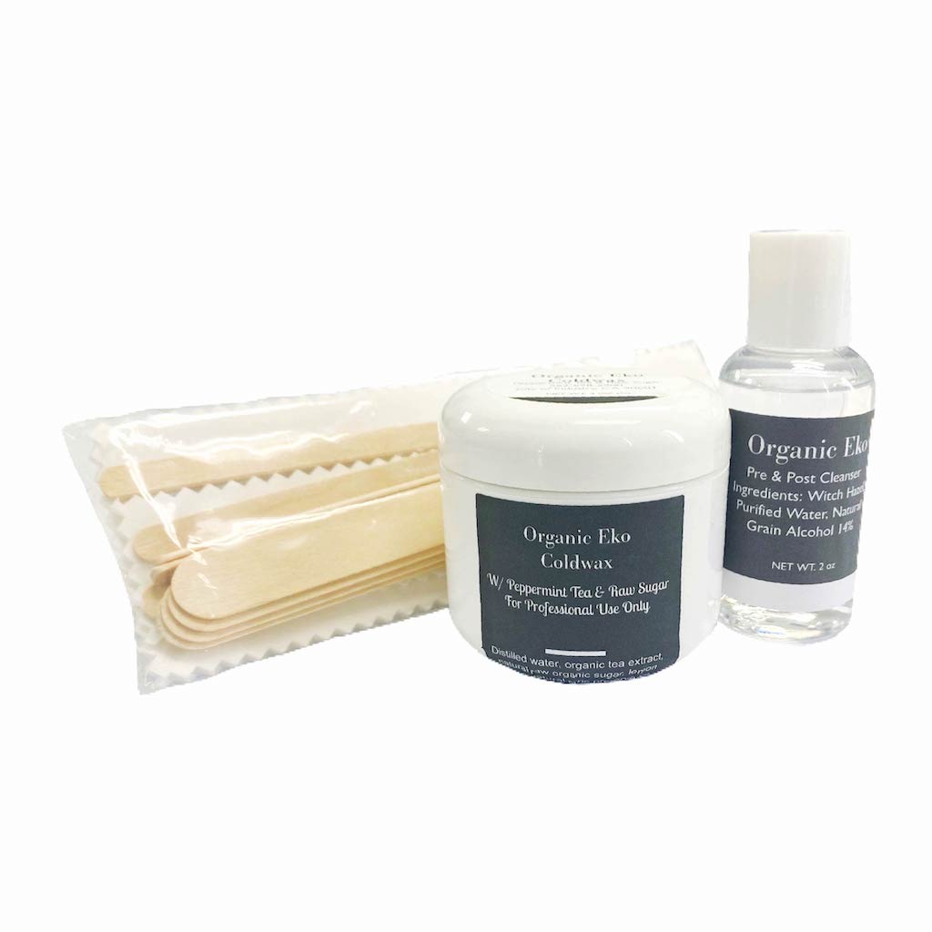 Organic Eko Cold Wax Set: Wax, Cleanser, and Kit with Certifiction